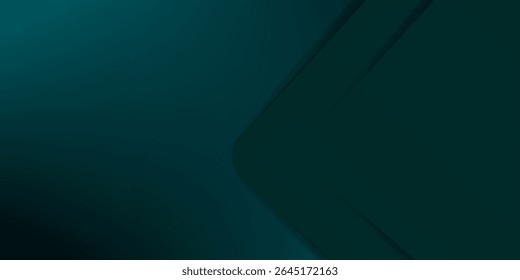 Dark green abstract background with gold lines and shadow.
