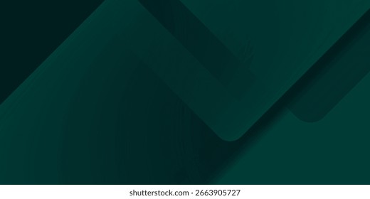 Fondo abstracto verde oscuro con líneas de oro y sombra. Las capas de superposición de formas geométricas. Cuadrados transparentes. Diseño de Plantilla de Anuncio de patrón gráfico cuadrados redondeados de lujo moderno