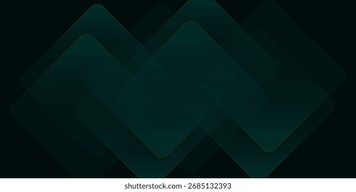 Fundo abstrato verde escuro com linhas de ouro e sombra. Luxo brilhante bom bom bom arte ilustrações layout moderno