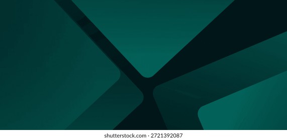 Fondo abstracto verde oscuro con líneas de oro y sombra. Las capas de superposición de formas geométricas. Cuadrados transparentes. Diseño de Plantilla de Anuncio de patrón gráfico cuadrados redondeados de lujo moderno