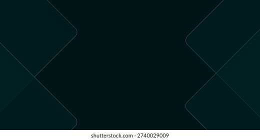 Dark green abstract background with gold lines and shadow. Geometric shape overlap layers.