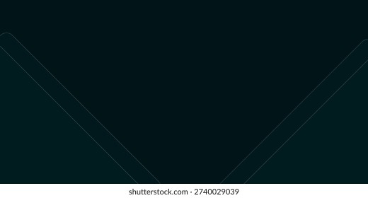 Dark green abstract background with gold lines and shadow. Geometric shape overlap layers.