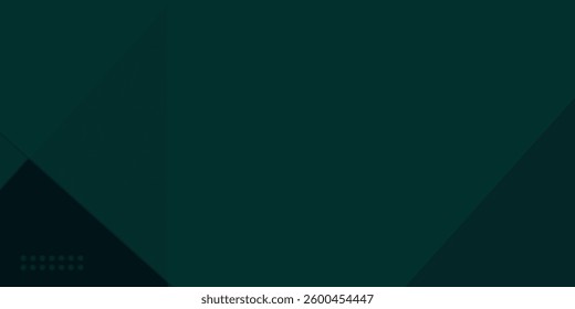 Dark green abstract background with lines and shadow. Geometric shape overlap layers. Transparent squares. Modern luxury rounded squares graphic pattern banner template design