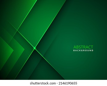 dark green abstract background with modern light effects and realistic shadows