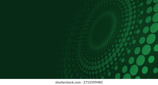 Dunkelgrüner abstrakter Hintergrund mit moderner, leuchtender, geometrischer Textur. Hintergrundkonzept mit Texträumen für Banner, Werbung, Marketing, Präsentation und Website.