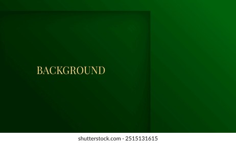 Fondo abstracto verde oscuro. Forma de una pared con nicho o alcoba. Plantilla de Anuncio de Web