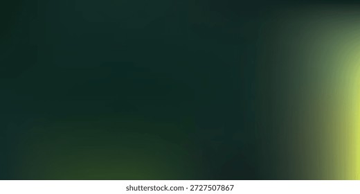 Un fondo abstracto verde oscuro con un sutil gradiente en transición a un amarillo brillante en el lado derecho, creando un efecto de humor y atmosférico.
