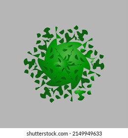 dark green abstract flower vector image