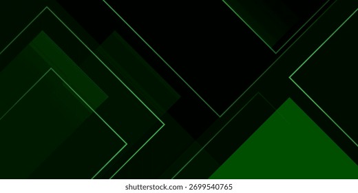 Dunkelgrüner abstrakter geometrischer Hintergrund. EPS10-Vektor
