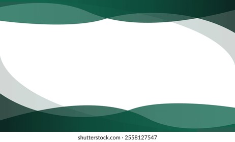 Dark green abstract geometric banner background, green abstract border on transparent background. Vector illustration