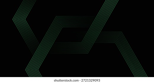 Rejilla Abstractas verde oscuro del hexágono en fondo negro de la seguridad cibernética