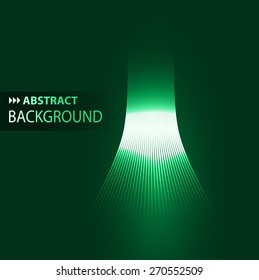 dark Green Abstract light background for Technology computer graphic website internet and business. Screen on stage. Vector illustration. curve Effect. neon. screen