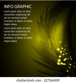 Dark green abstract  lights background lights. text box. card. Brochure. 