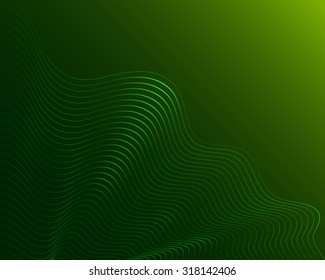 dark green  abstract lines background  vector illustration