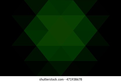 Dark green abstract mosaic background. Shining illustration, which consist of triangles. The best triangular design for your business.