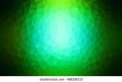 Dark green abstract mosaic background. Shining colored illustration in a brand-new style. A completely new design for your business.