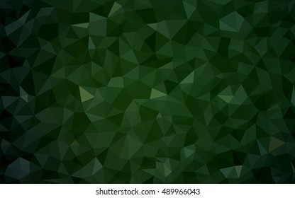 Dark green abstract mosaic background. A vague abstract illustration with gradient. A completely new template for your business design.
