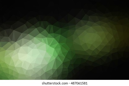 Dark green abstract mosaic pattern. Shining illustration, which consist of triangles. Triangular pattern for your business design.