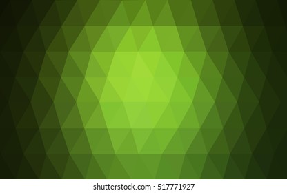 Dark green abstract mosaic pattern. Creative illustration in halftone style with gradient. The best triangular design for your business.