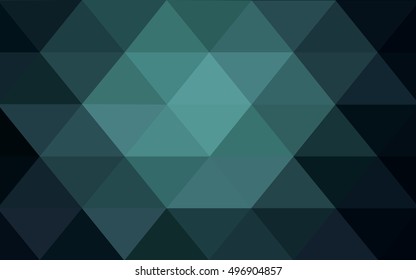 Dark green abstract mosaic template. A vague abstract illustration with gradient. The textured pattern can be used for background.