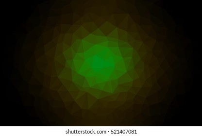 Dark green abstract polygonal background. Creative illustration in halftone style with gradient. Brand-new design for your business.