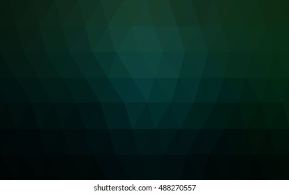 Dark green abstract polygonal pattern. Colorful illustration in abstract style with gradient. The best triangular design for your business.