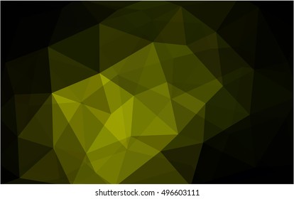 Dark green abstract polygonal template. A sample with polygonal shapes. The elegant pattern can be used as part of a brand book.