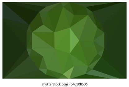 Dark Green abstract textured polygonal background. Vector blurry triangle design. Pattern can be used for background.