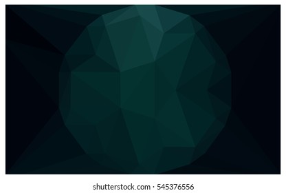 Dark Green abstract textured polygonal background. Vector blurry triangle design. Pattern can be used for background.