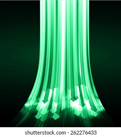 Dark green arrow Light Abstract Technology background for computer graphic website internet. circuit