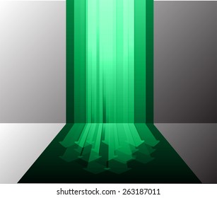 Dark green arrow Light Abstract Technology background for computer graphic website internet. circuit