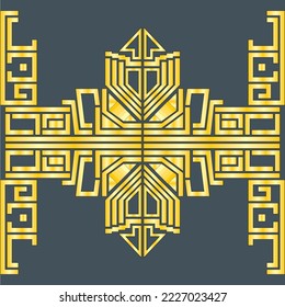 Dark Green background with abstract shape pattern