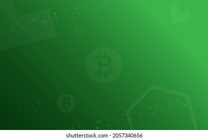 dark green background, Bitcoin crypto currency illustration vector for page, logo, card, banner, web and printing.