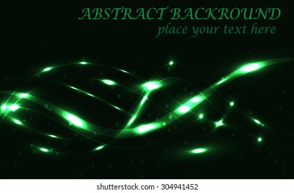 dark green background bokeh with lights vector illustration