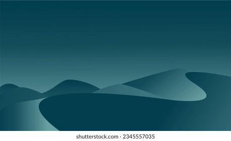 Dark green background with Desert Concept . Vektor background image stock