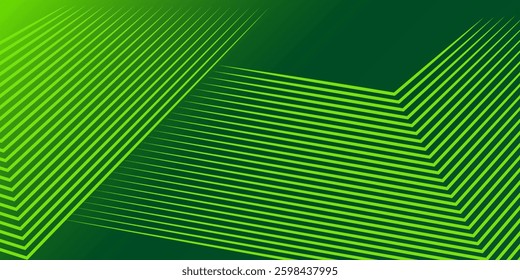 Dark green background. Modern line stripes curve abstract presentation background. Luxury paper cut background. Abstract decoration Vector illustration