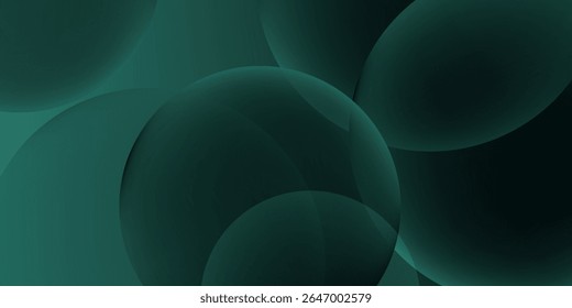 Dark green background with overlapping circular shapes.