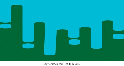 Dark green background with overlapping circular shapes. The background is smooth and gradient, featuring green and black tones. Minimal abstract circles vector gradient background