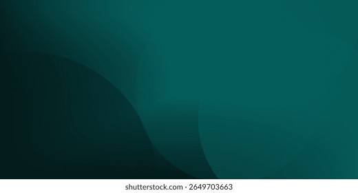 Dark green background with overlapping circular shapes. The background is smooth and gradient, featuring green and black tones.