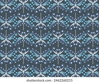 Dark Green background with repeated blue abstract align pattern