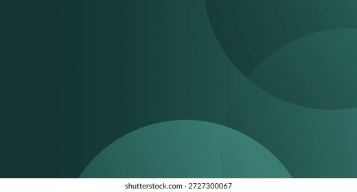 Un fondo verde oscuro con color liso, concepto de círculos superpuestos