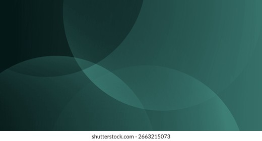 A dark green background with smooth, overlapping circles. The background is green with a gradient texture, creating a modern, abstract style. Eps 10