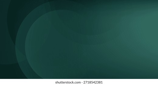 Ein dunkelgrüner Hintergrund mit glatten, überlappenden Kreisen. Der Hintergrund ist grün mit einer Farbverlauf-Textur, wodurch ein moderner, abstrakter Stil. Minimale abstrakte Kreise, Vektorgradientenhintergrund