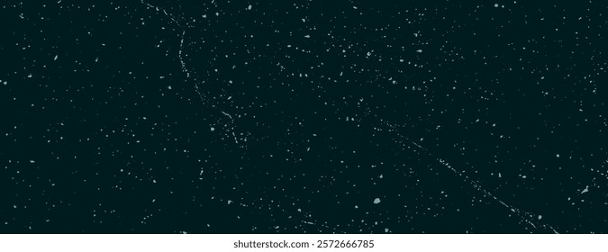 Dark green background with a speckled texture. The background features a starry pattern. Green color enhances the background's depth. Minimal grainy speckled texture background vector