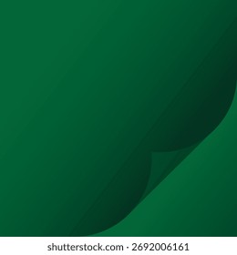 Dark green background with a subtle curved design element.