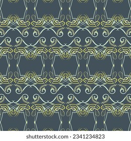 Dark Green background with yellow abstract pattern