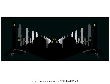 dark green black  banner background ramadan kareem