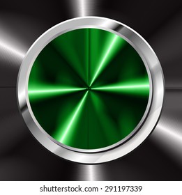 dark green black silver abstract technology circle button template with metal texture. Technology background for computer graphic website internet and business. text box. alloys, steel, aluminum