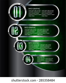dark green black silver Web Design Website Elements Template for graphic internet. text box. label. info graphics. metal. card. pixel. Metals, alloys, steel, aluminum. button