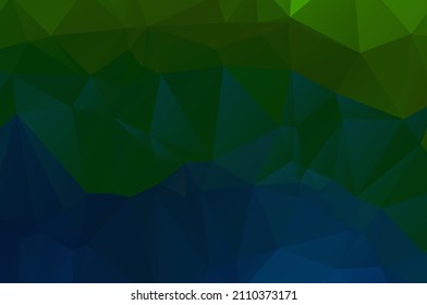 dark green and blue geometric pattern triangles polygonal design for web and background, application 